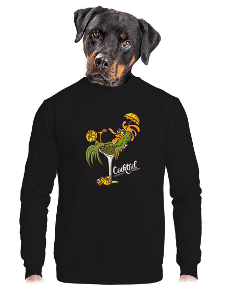 Cocktail unisex mikina bez kapucne Black