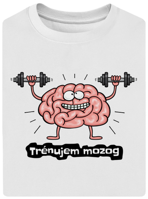 Trénujem mozog  unisex tričko oversized White