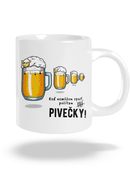 Pivečka veľký hrnček White