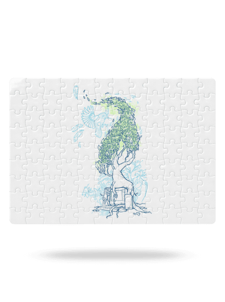 Nature vs. Technology puzzle White