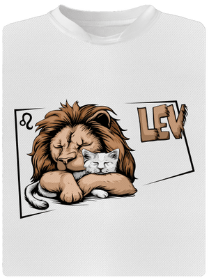 Mačací horoskop: Lev pánske športové tričko White
