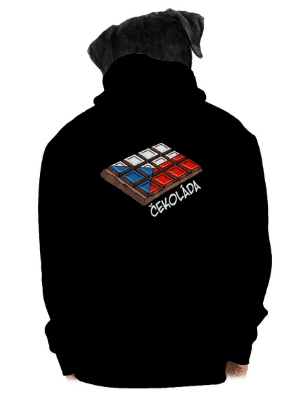 Čekoláda pánska mikina na zips Black