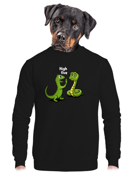 High Five unisex mikina bez kapucne Black