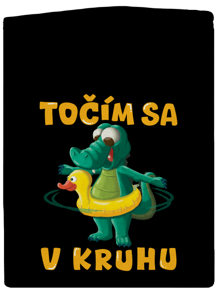 Točím sa v kruhu pánska mikina na zips Black