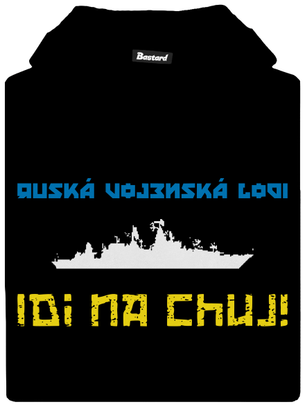 Ukrajina - Lodi idi na chuj detská mikina klokanka Black