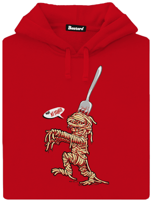 Špagety pánska mikina klokanka Red