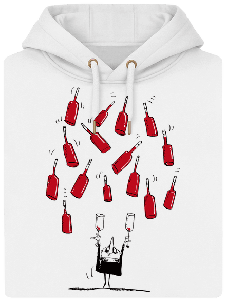Šťastný vinár unisex mikina premium Snowwhite