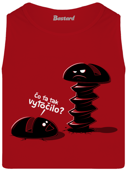 Vytočený pánske tielko Red