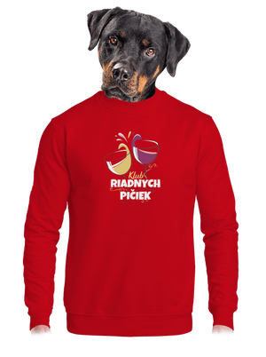 Klub riadnych pičiek unisex mikina bez kapucne Red