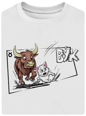 Mačací horoskop: Býk unisex tričko oversized White