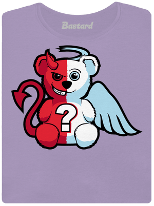 Anjel vs. diabol dámske tričko s lemom Lavender