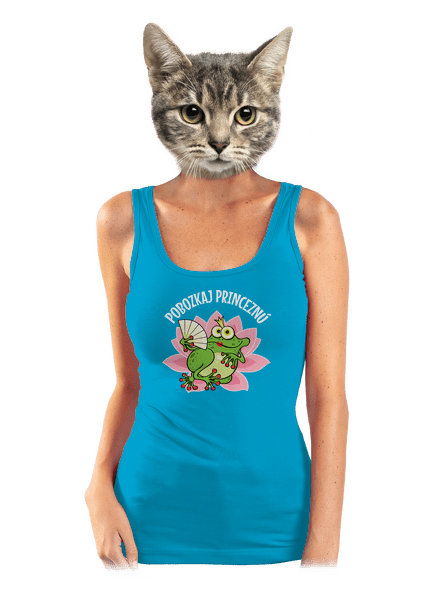 Pobozkaj princeznú a princa dámske tielko klasické Blue Atol