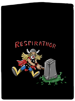 Respirathor pánska mikina na zips Black