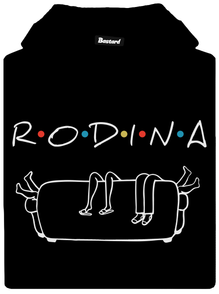 Rodina dámska mikina klokanka Black