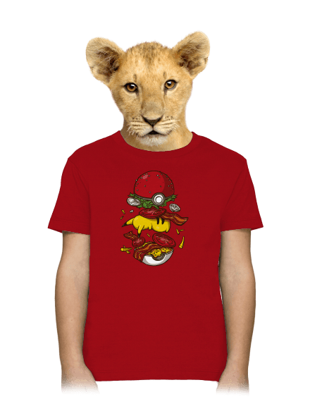 Pokémon burger detské tričko Red