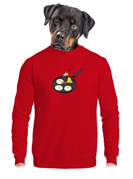 Kurča unisex mikina bez kapucne Red