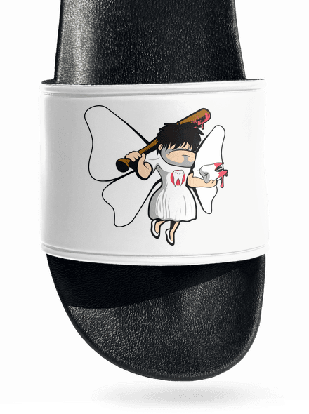 Zúbková víla šľapky White