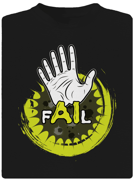 AI Fail pánske športové tričko Black