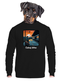 unisex mikina bez kapucne