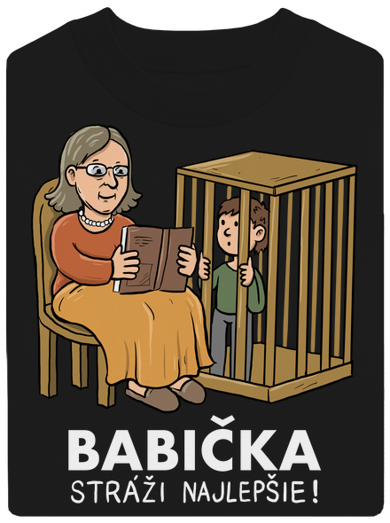 Babička stráži najlepšie unisex mikina bez kapucne Black