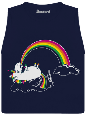 Tajomstvo dúhy dámske tielko voľné Navy