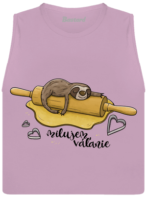 Milujem váľanie dámske tielko voľné Lilac