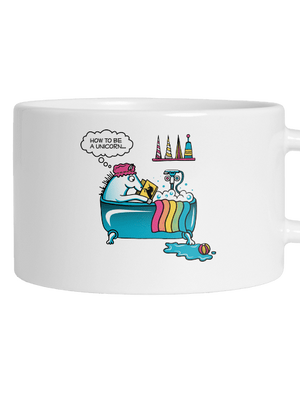 Ako sa stať jednorožcom hrnček makronka White