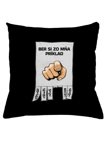 Ber si zo mňa príklad vankúš Black