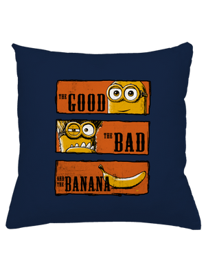 Hodný zlý a banán vankúš Dark Navy