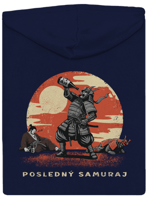 Posledný samuraj pánska mikina na zips Navy