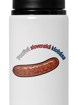 Poctivá buchta a klobása flaša na vodu White