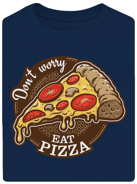 Pizza unisex tričko oversized Midnight Blue