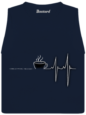 Coffee help dámske tielko voľné Navy