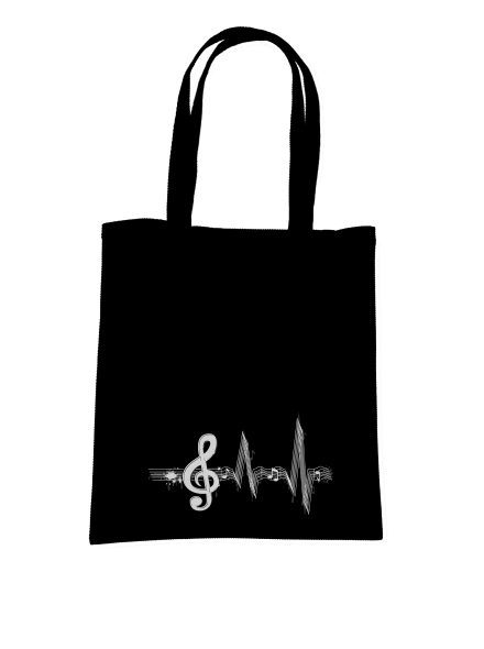 Žijem muzikou taška Black