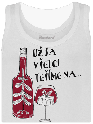 Vianoce vo víne dámske tielko klasické White