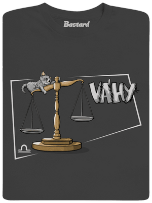 Mačací horoskop: Váhy pánske dlhý rukáv Dark Grey