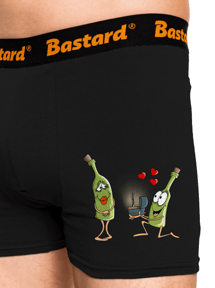 Láska k vínu boxerky Black