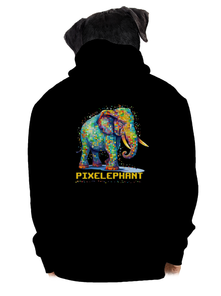 Pixelephant pánska mikina na zips Black