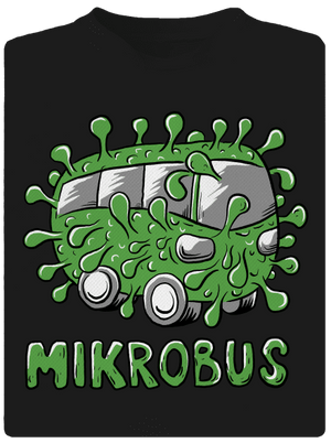 Mikrobus pánske športové tričko Black