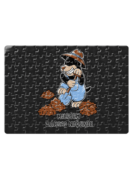 Krtko záhradník puzzle White