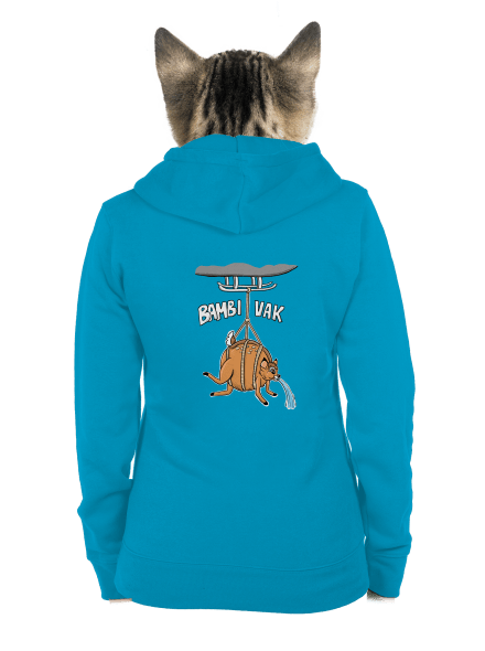 Bambi vak dámska mikina na zips Blue Atol
