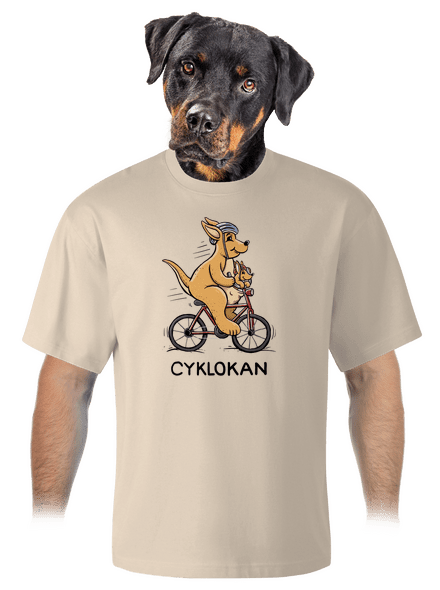 Cyklokan unisex tričko oversized Almond