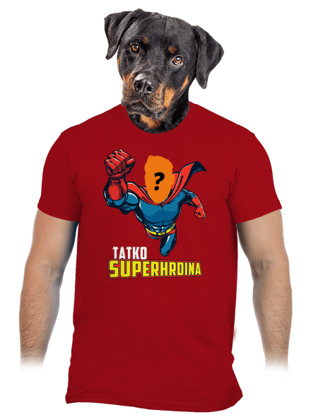 Tatko superhrdina pánske tričko Red