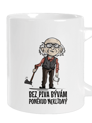 Neklidný bez piva veľký hrnček White