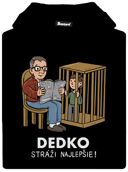 Dedko stráži najlepšie detská mikina klokanka Black