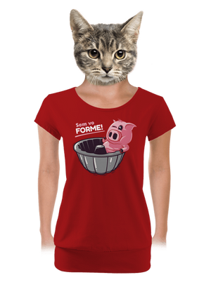 Vo forme dámske tričko s lemom Red Mal