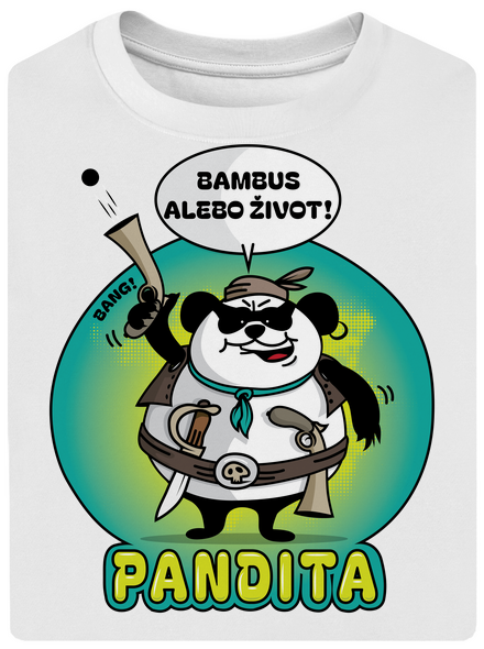 Pandita unisex tričko oversized White