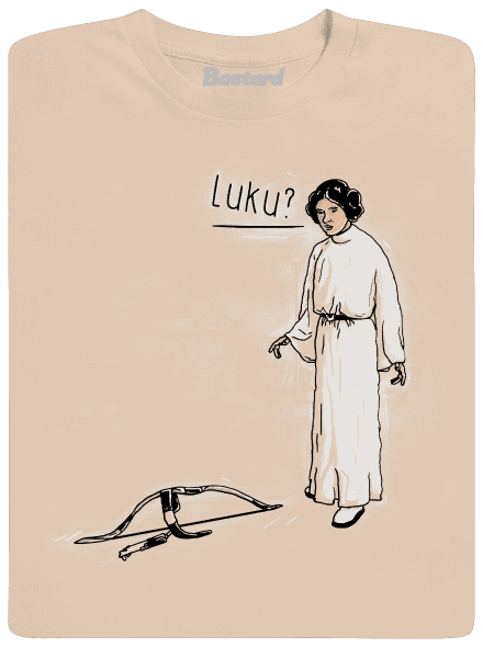 Luke a Leia pánske tričko Sand