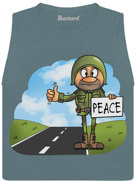 Peace dámske tielko voľné Heather Deep Teal