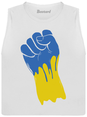 Ukrajina - Ruka dámske tielko voľné White